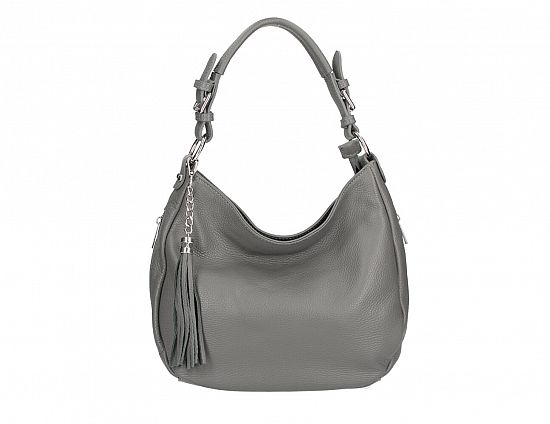 dark grey shoulder bag